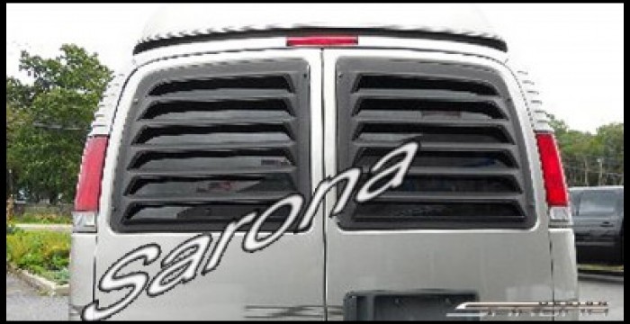 Custom Chevy Express Van  All Styles Rear Louver (1996 - 2024) - $269.00 (Part #CH-003-RL)